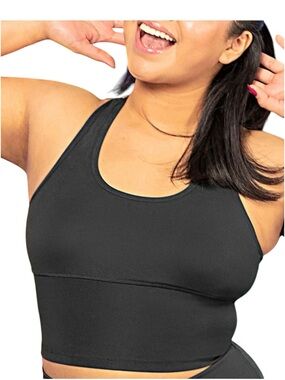 POP Fit Black Racerback Longline Sports Bra size 4x